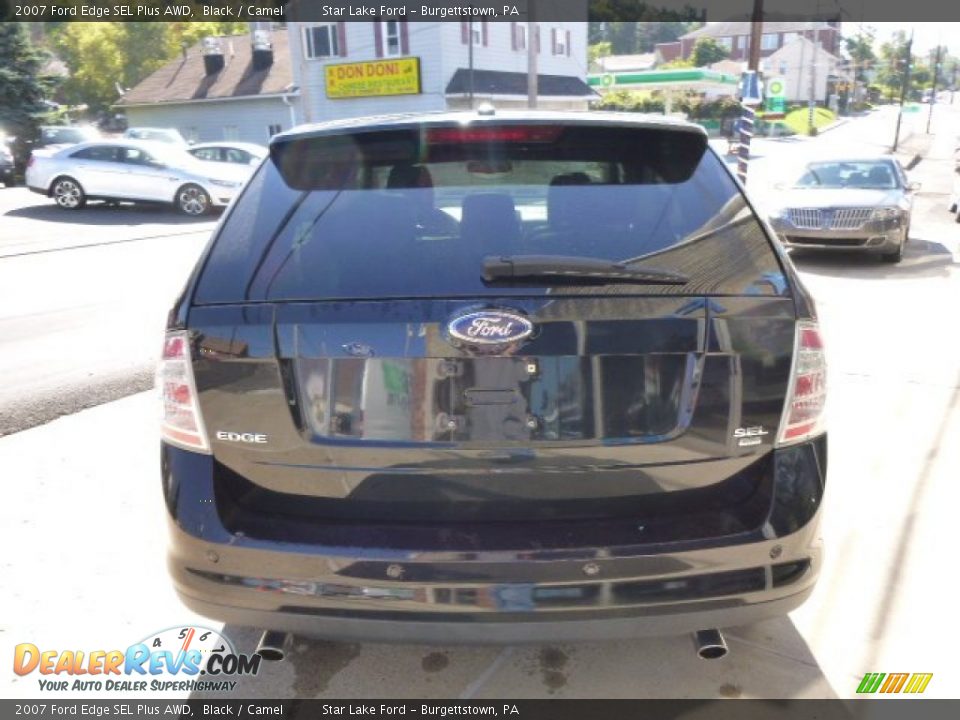 2007 Ford Edge SEL Plus AWD Black / Camel Photo #5