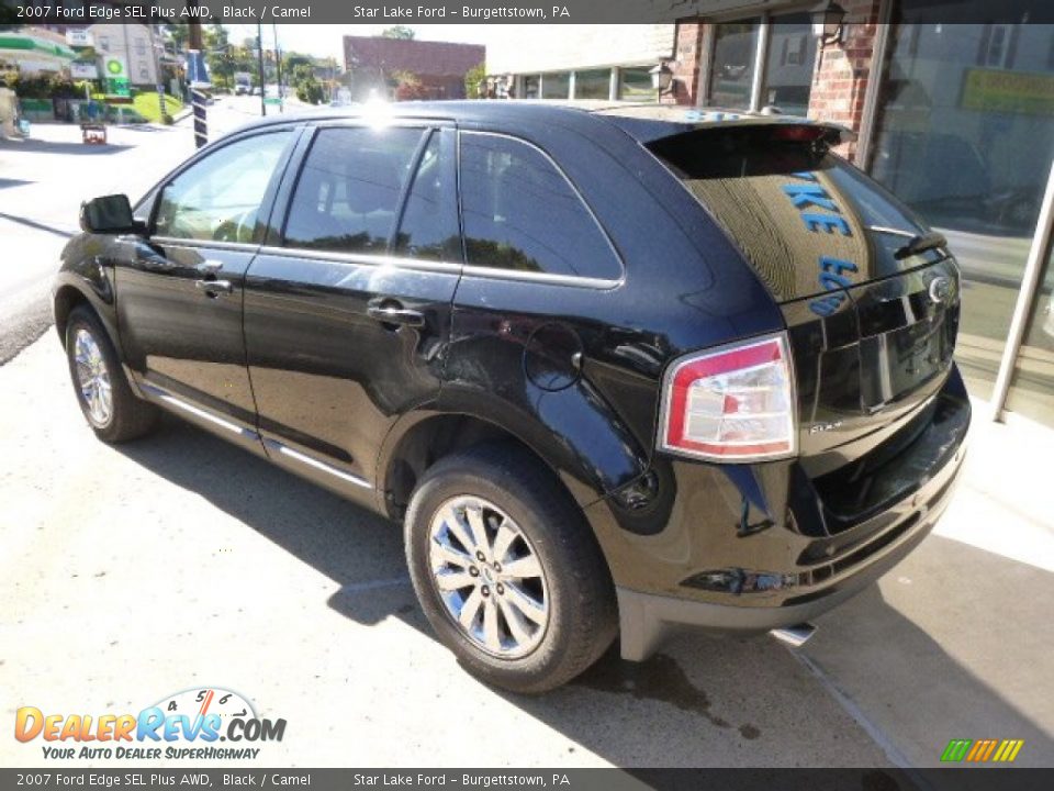 2007 Ford Edge SEL Plus AWD Black / Camel Photo #6
