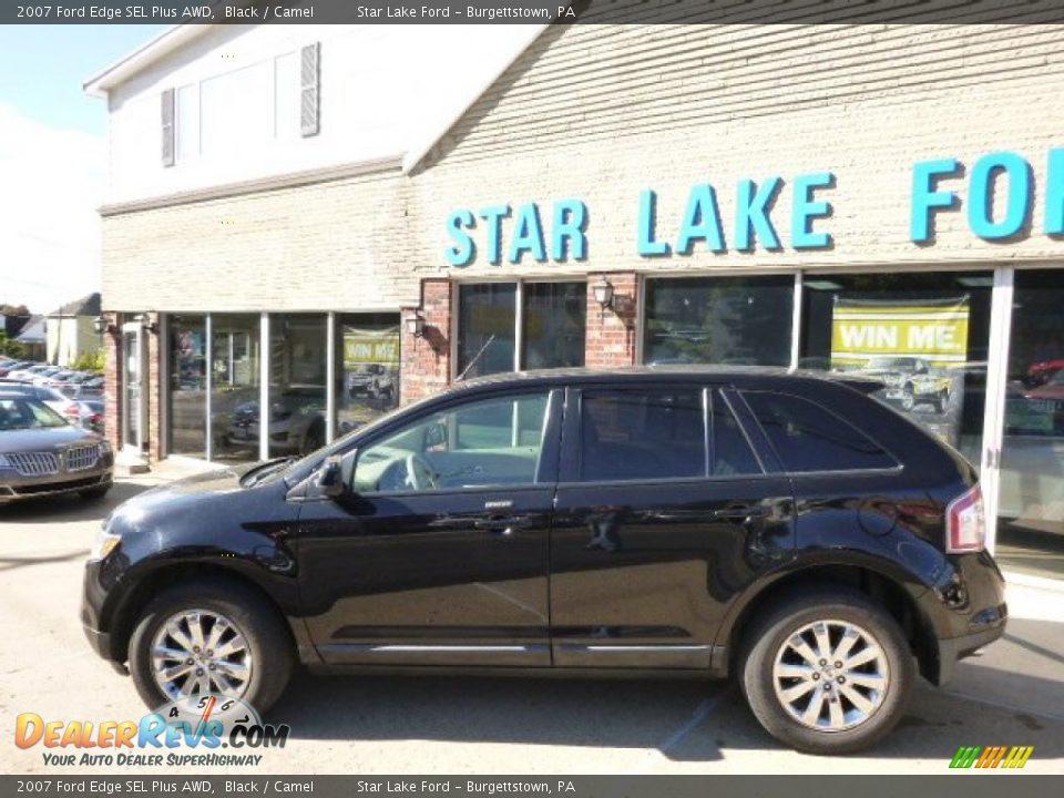 2007 Ford Edge SEL Plus AWD Black / Camel Photo #7