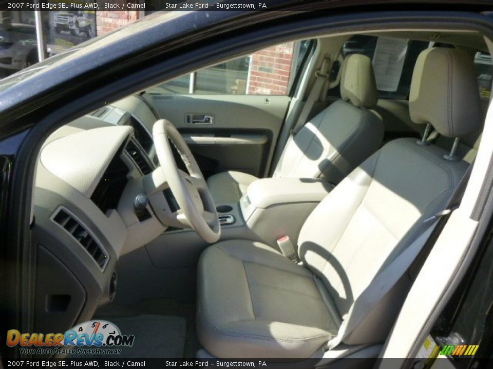 2007 Ford Edge SEL Plus AWD Black / Camel Photo #9