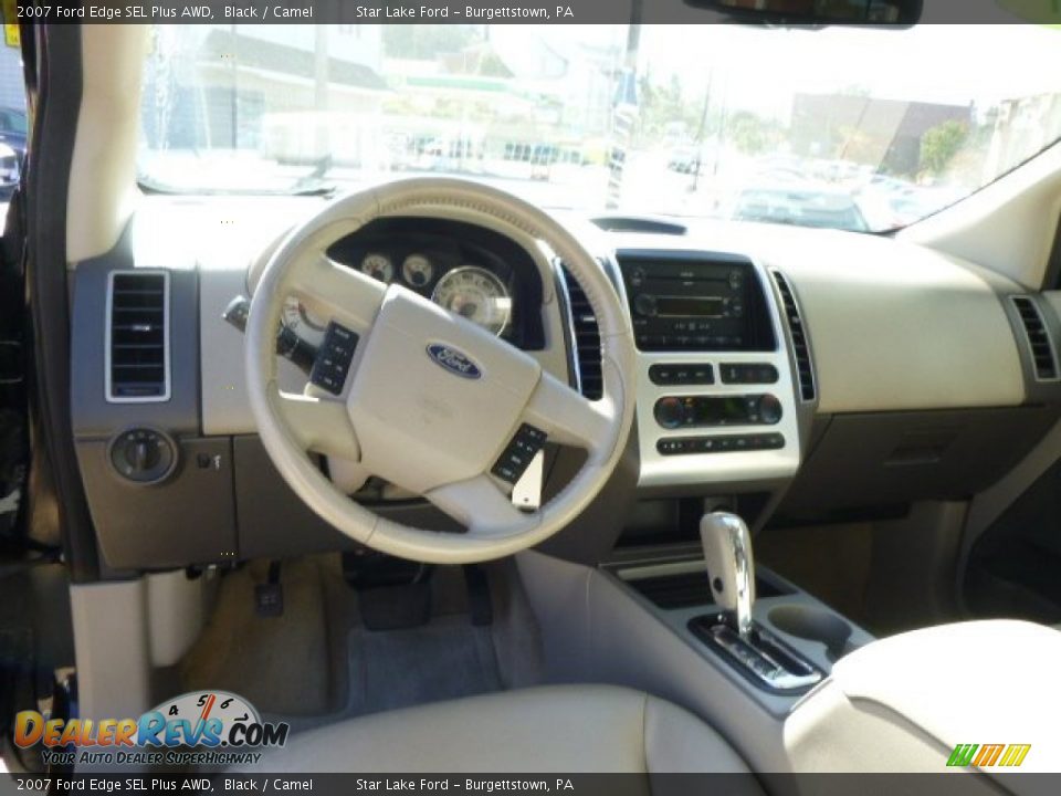 2007 Ford Edge SEL Plus AWD Black / Camel Photo #13