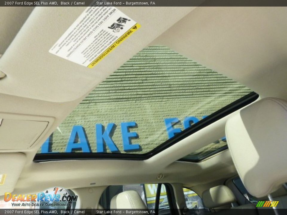 2007 Ford Edge SEL Plus AWD Black / Camel Photo #15