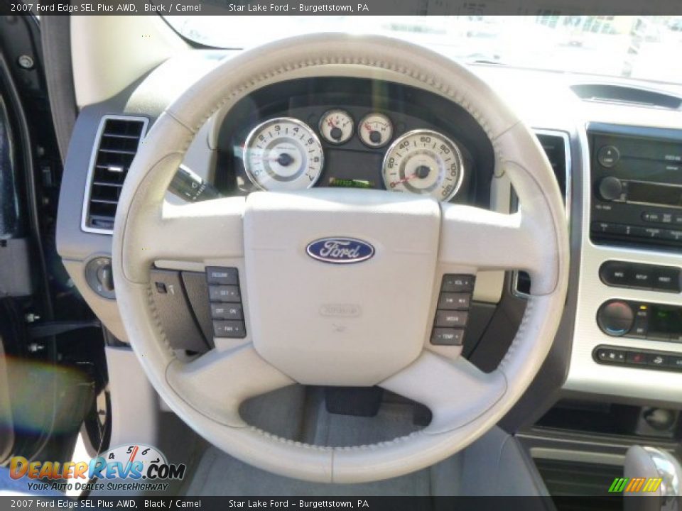 2007 Ford Edge SEL Plus AWD Black / Camel Photo #18