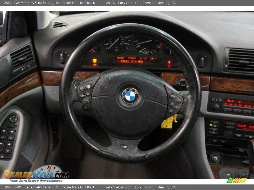 2000 BMW 5 Series 540i Sedan Anthracite Metallic / Black Photo #23