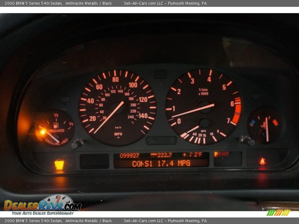 2000 BMW 5 Series 540i Sedan Anthracite Metallic / Black Photo #28