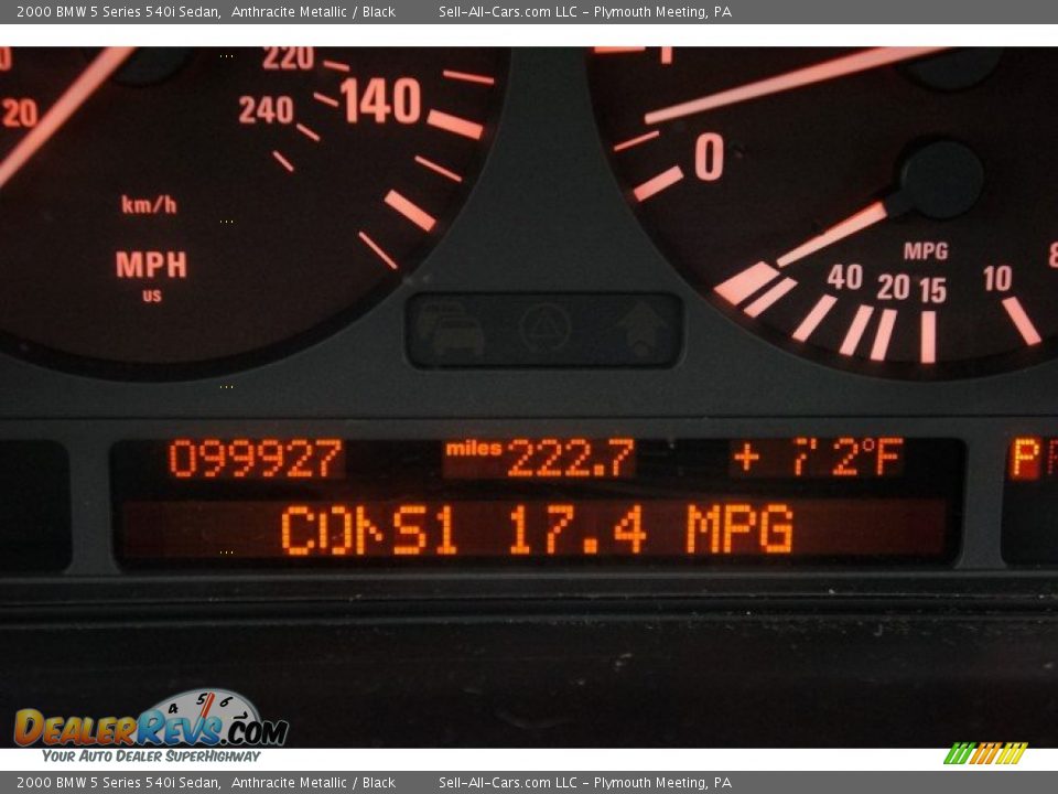 2000 BMW 5 Series 540i Sedan Anthracite Metallic / Black Photo #29