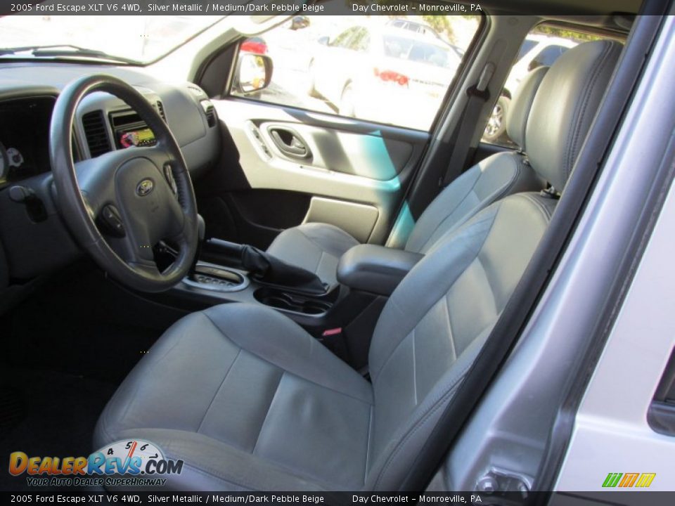 2005 Ford Escape XLT V6 4WD Silver Metallic / Medium/Dark Pebble Beige Photo #18