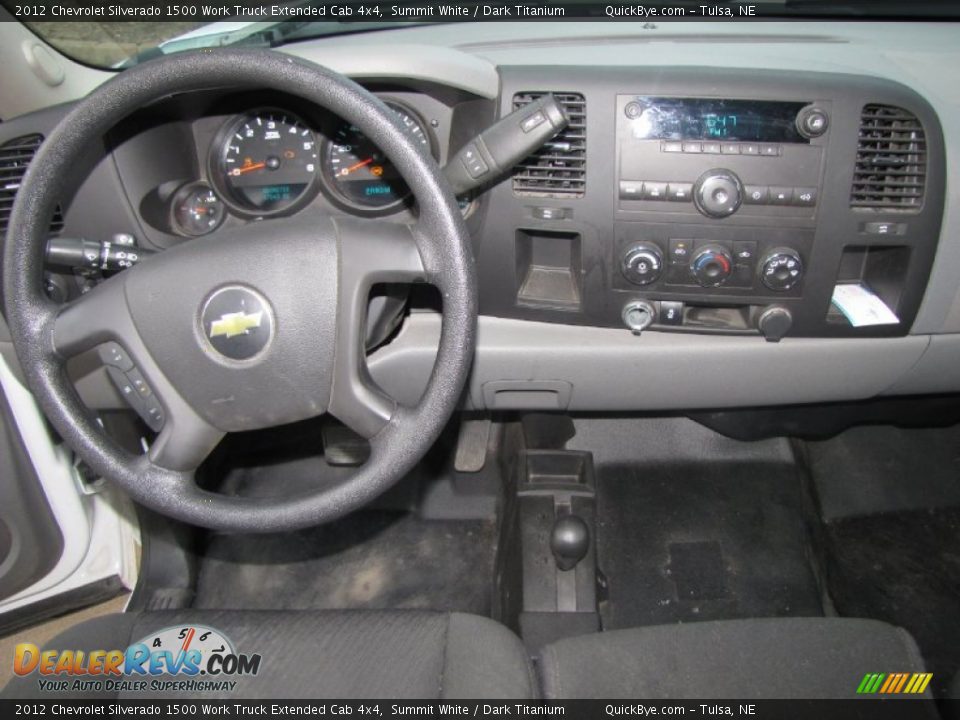 2012 Chevrolet Silverado 1500 Work Truck Extended Cab 4x4 Summit White / Dark Titanium Photo #7