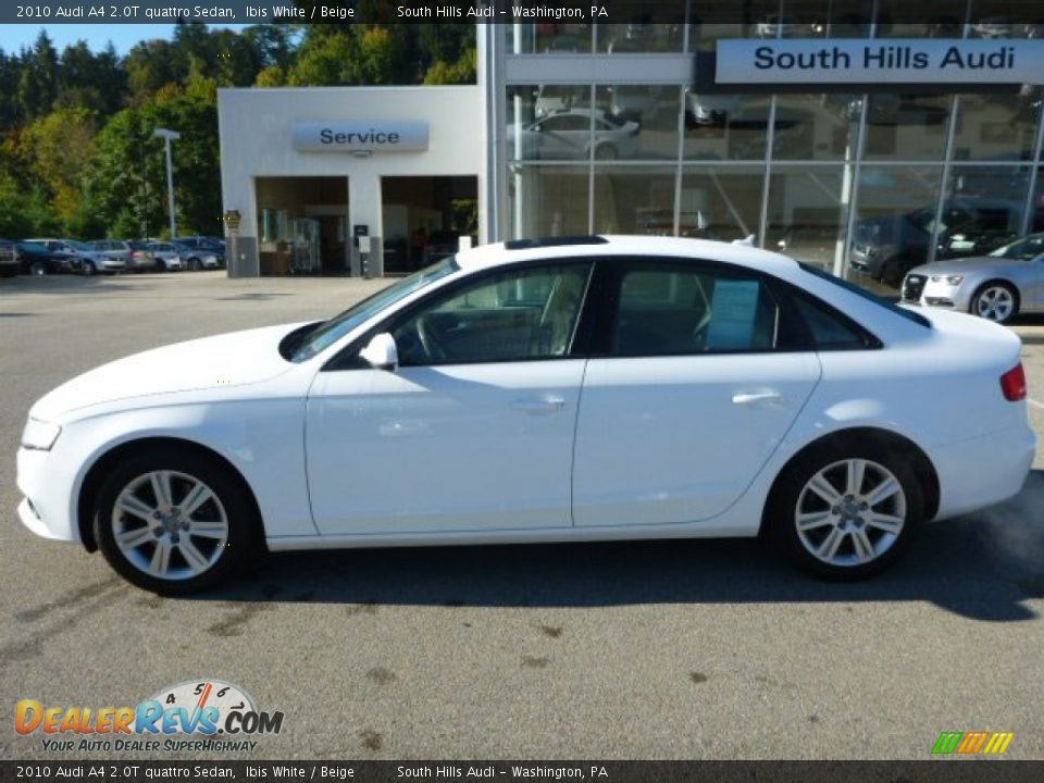 2010 Audi A4 2.0T quattro Sedan Ibis White / Beige Photo #2