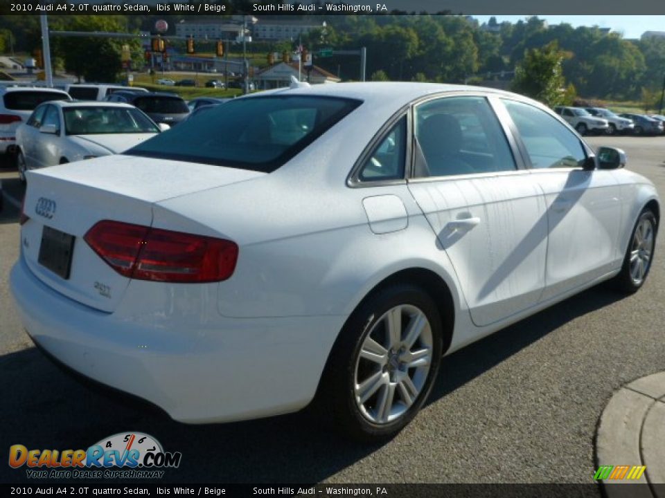 2010 Audi A4 2.0T quattro Sedan Ibis White / Beige Photo #4