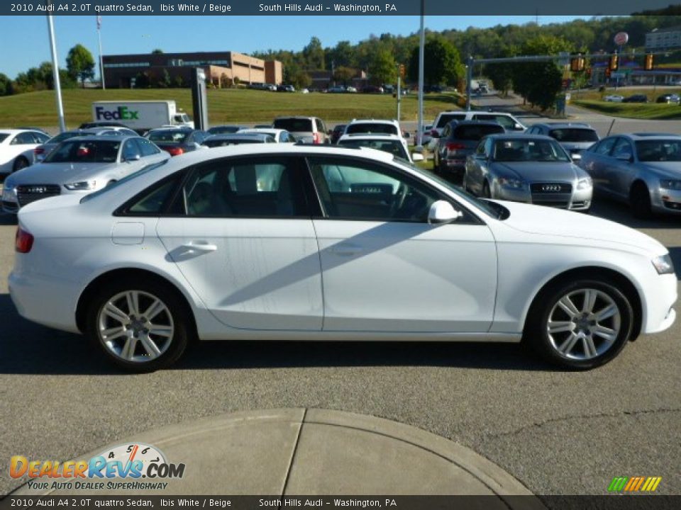 2010 Audi A4 2.0T quattro Sedan Ibis White / Beige Photo #5