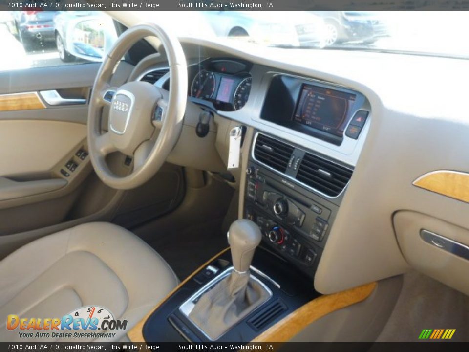 2010 Audi A4 2.0T quattro Sedan Ibis White / Beige Photo #7