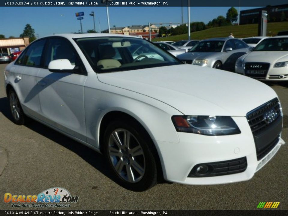 2010 Audi A4 2.0T quattro Sedan Ibis White / Beige Photo #8