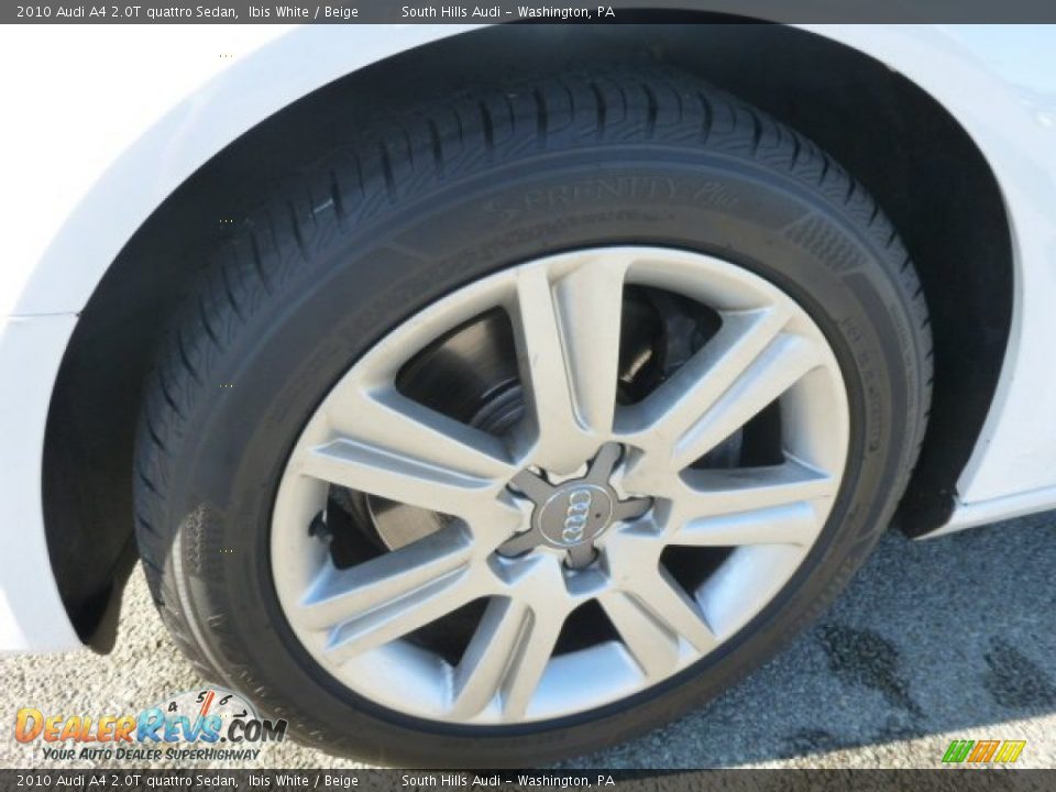 2010 Audi A4 2.0T quattro Sedan Ibis White / Beige Photo #9