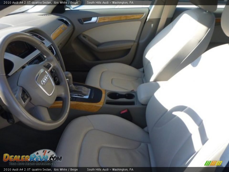 2010 Audi A4 2.0T quattro Sedan Ibis White / Beige Photo #10