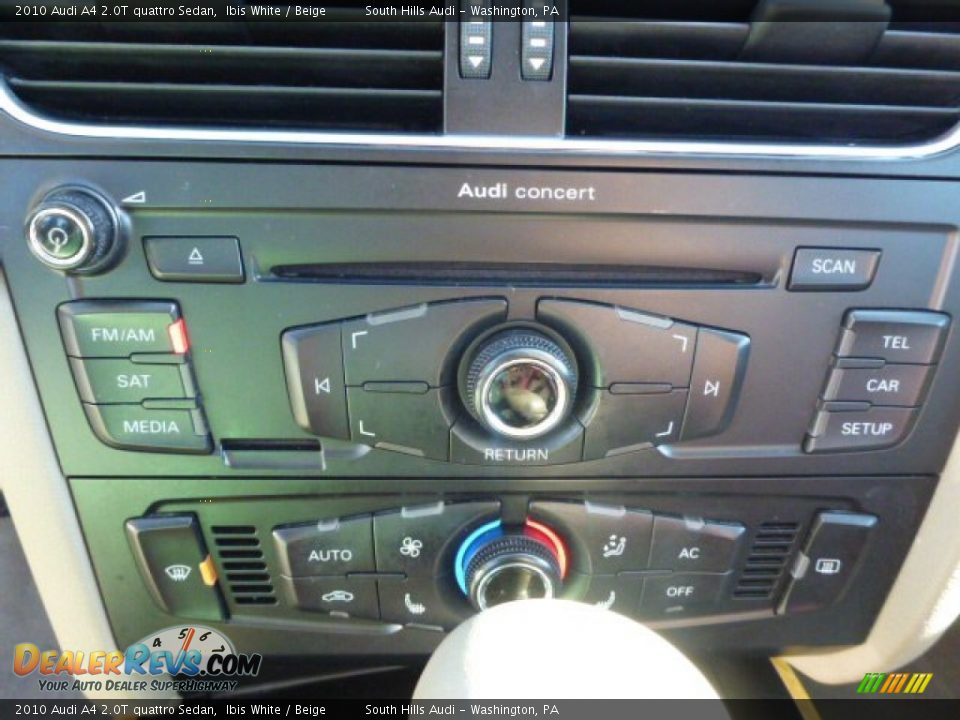 2010 Audi A4 2.0T quattro Sedan Ibis White / Beige Photo #19