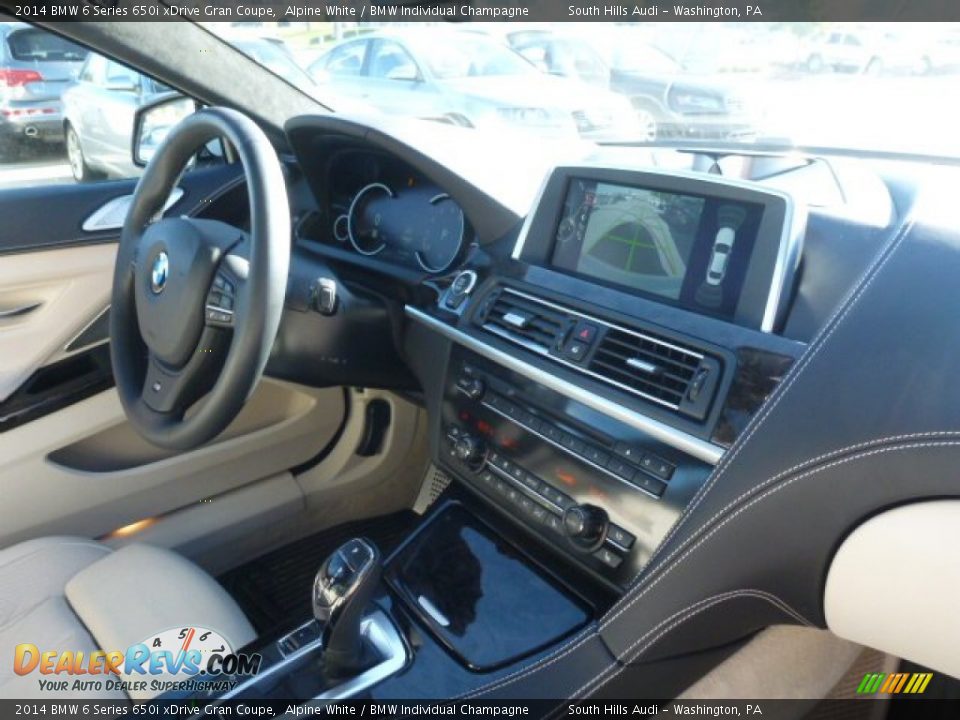 2014 BMW 6 Series 650i xDrive Gran Coupe Alpine White / BMW Individual Champagne Photo #9