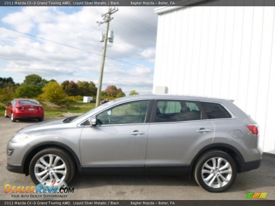 2011 Mazda CX-9 Grand Touring AWD Liquid Silver Metallic / Black Photo #8