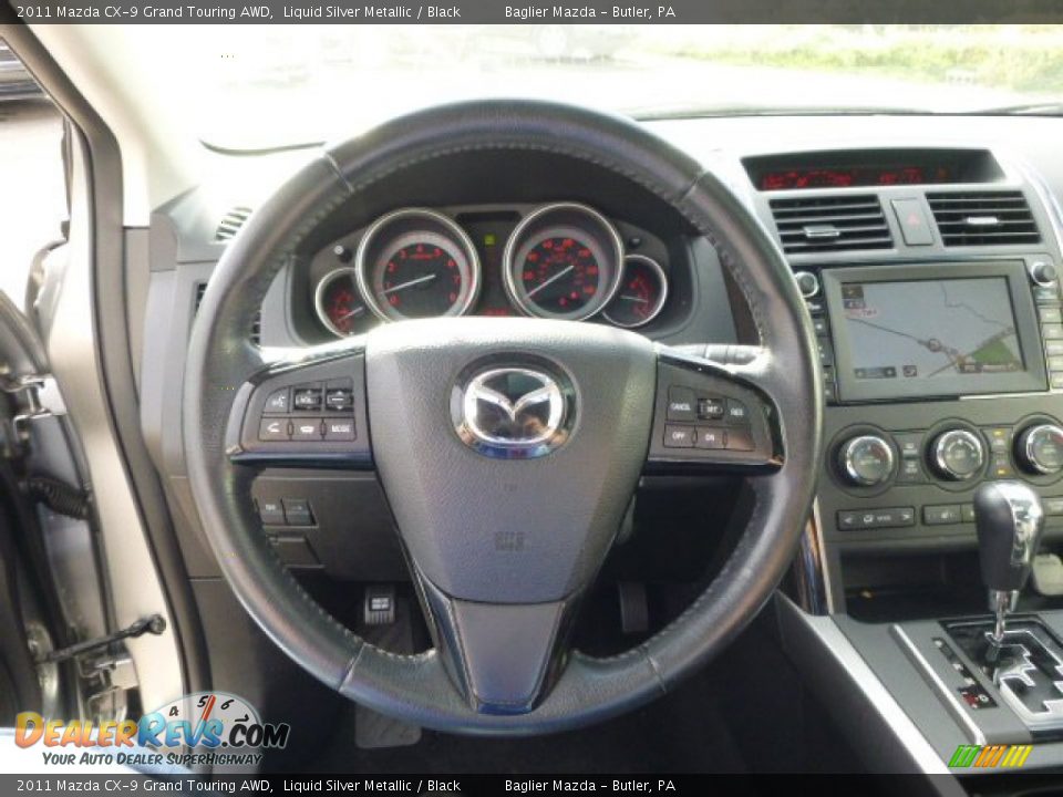 2011 Mazda CX-9 Grand Touring AWD Liquid Silver Metallic / Black Photo #23
