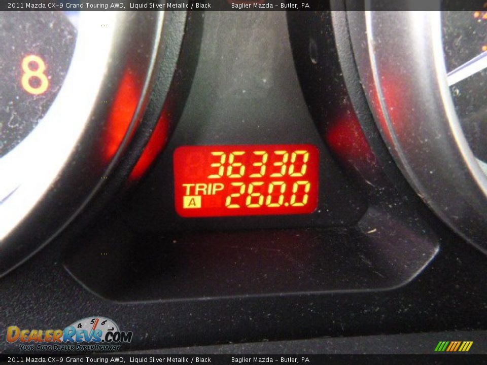 2011 Mazda CX-9 Grand Touring AWD Liquid Silver Metallic / Black Photo #24