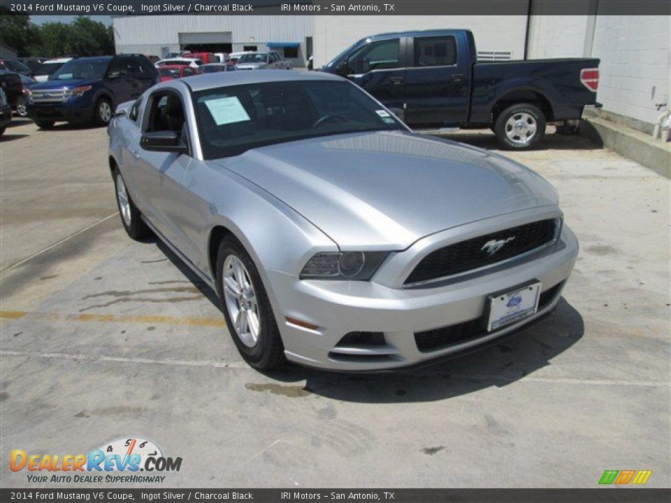 2014 Ford Mustang V6 Coupe Ingot Silver / Charcoal Black Photo #14