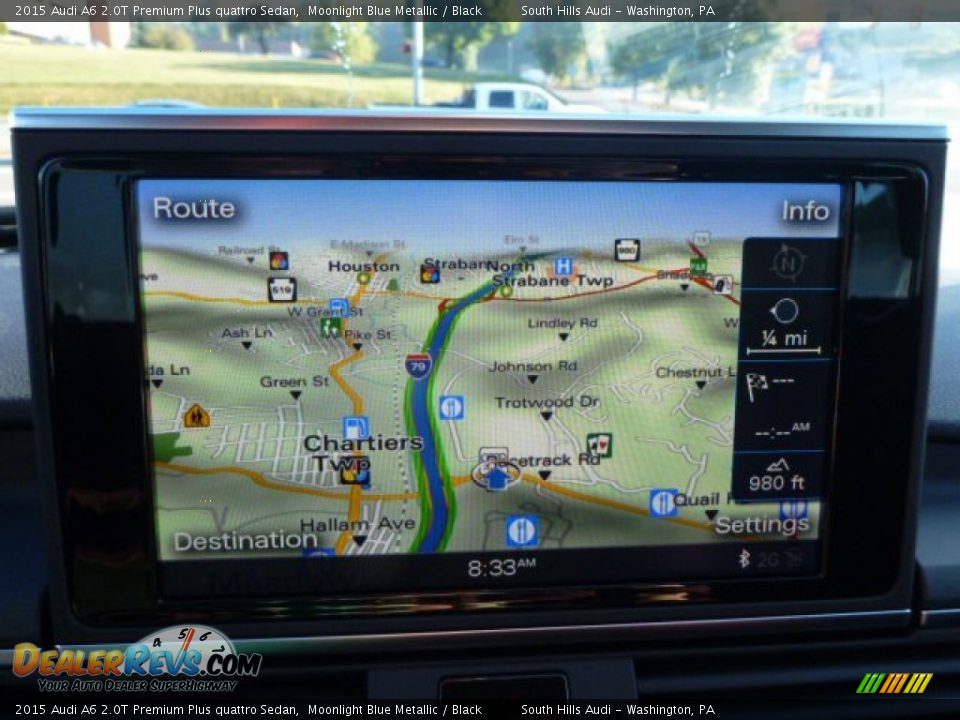 2015 Audi A6 2.0T Premium Plus quattro Sedan Moonlight Blue Metallic / Black Photo #13