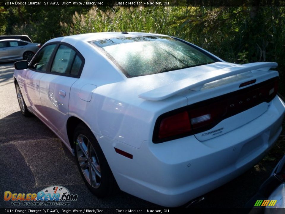 2014 Dodge Charger R/T AWD Bright White / Black/Red Photo #2