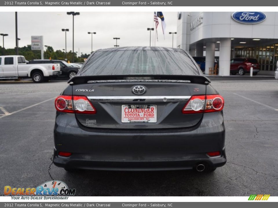 2012 Toyota Corolla S Magnetic Gray Metallic / Dark Charcoal Photo #4