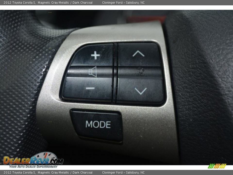 2012 Toyota Corolla S Magnetic Gray Metallic / Dark Charcoal Photo #21