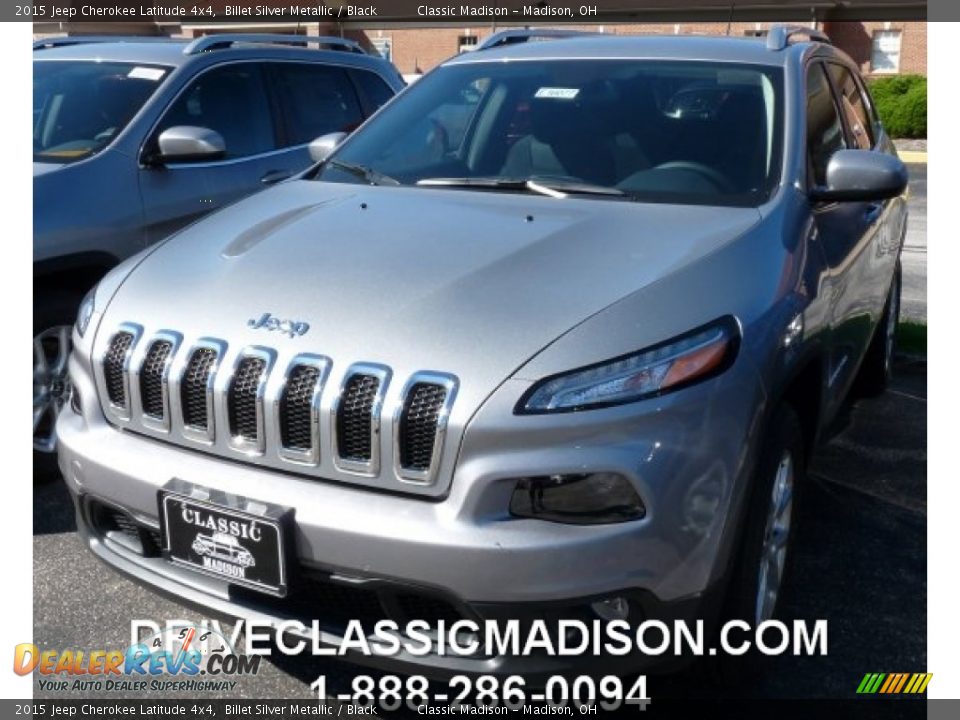 2015 Jeep Cherokee Latitude 4x4 Billet Silver Metallic / Black Photo #1