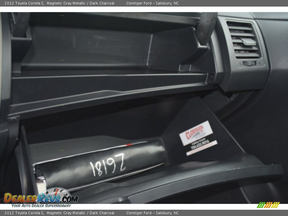 2012 Toyota Corolla S Magnetic Gray Metallic / Dark Charcoal Photo #25