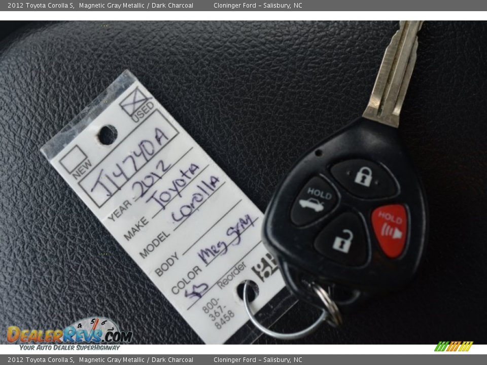 2012 Toyota Corolla S Magnetic Gray Metallic / Dark Charcoal Photo #26