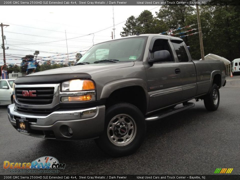 2006 GMC Sierra 2500HD SLE Extended Cab 4x4 Steel Gray Metallic / Dark Pewter Photo #1