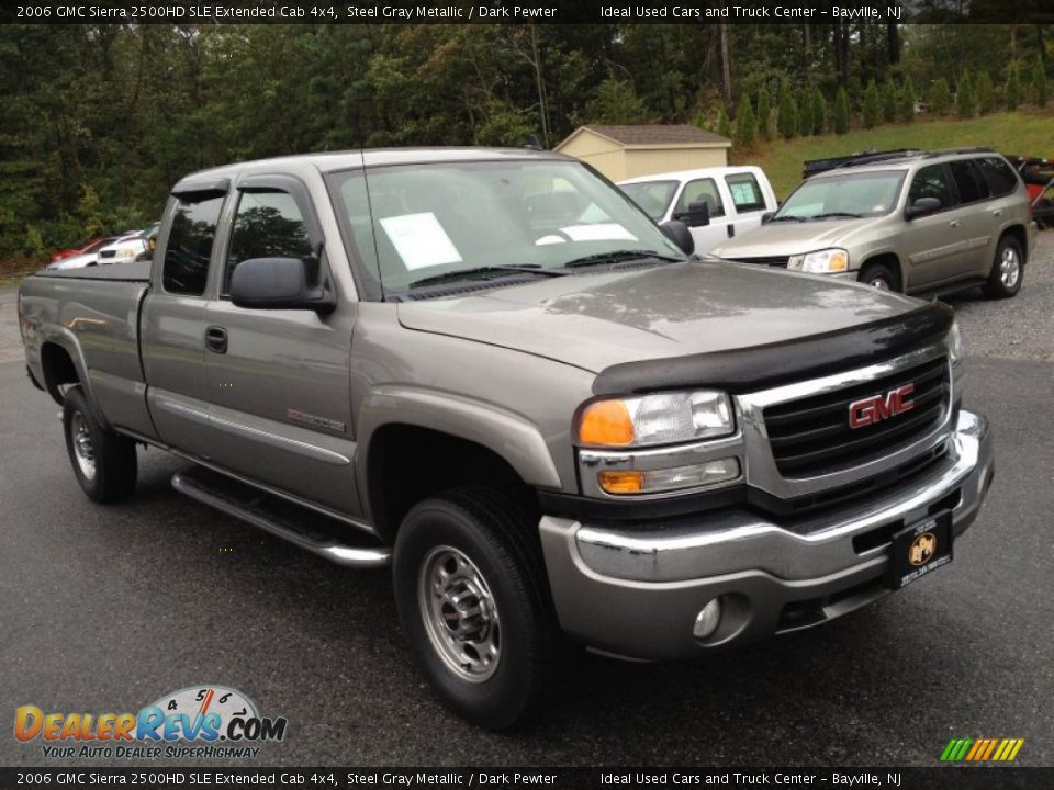 2006 GMC Sierra 2500HD SLE Extended Cab 4x4 Steel Gray Metallic / Dark Pewter Photo #5