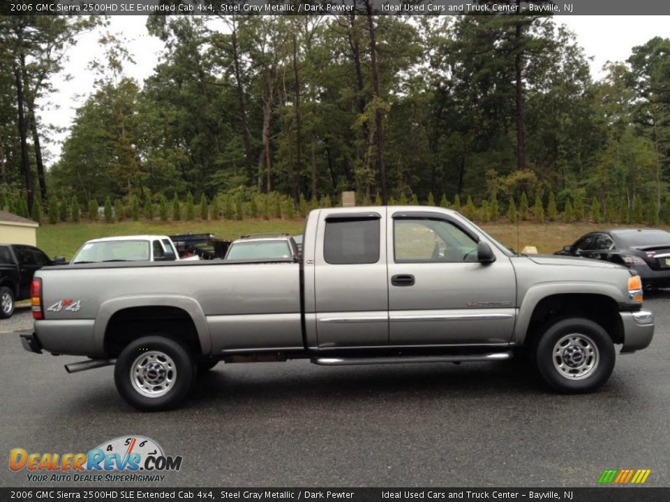2006 GMC Sierra 2500HD SLE Extended Cab 4x4 Steel Gray Metallic / Dark Pewter Photo #8