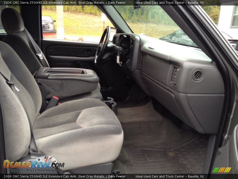 2006 GMC Sierra 2500HD SLE Extended Cab 4x4 Steel Gray Metallic / Dark Pewter Photo #12