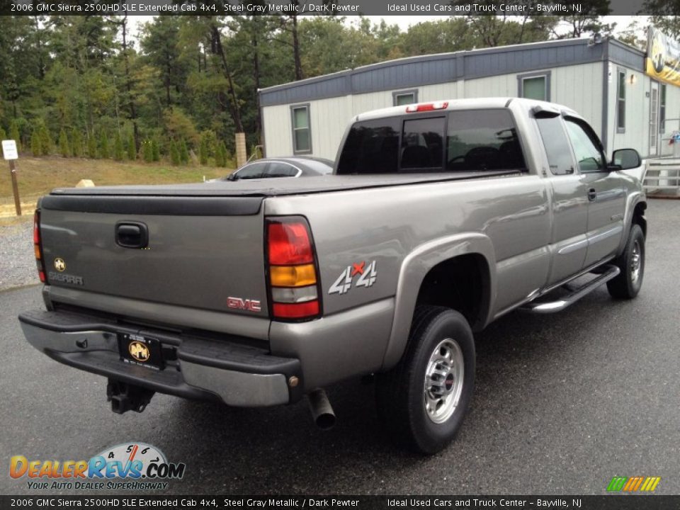 2006 GMC Sierra 2500HD SLE Extended Cab 4x4 Steel Gray Metallic / Dark Pewter Photo #16