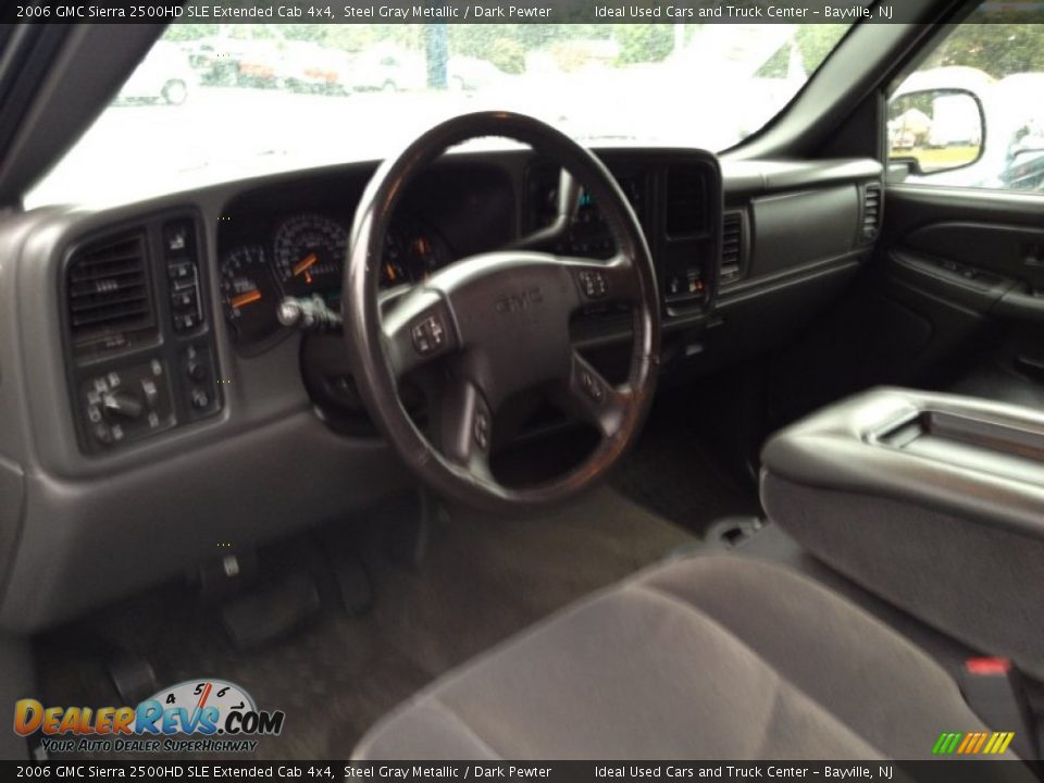 2006 GMC Sierra 2500HD SLE Extended Cab 4x4 Steel Gray Metallic / Dark Pewter Photo #23