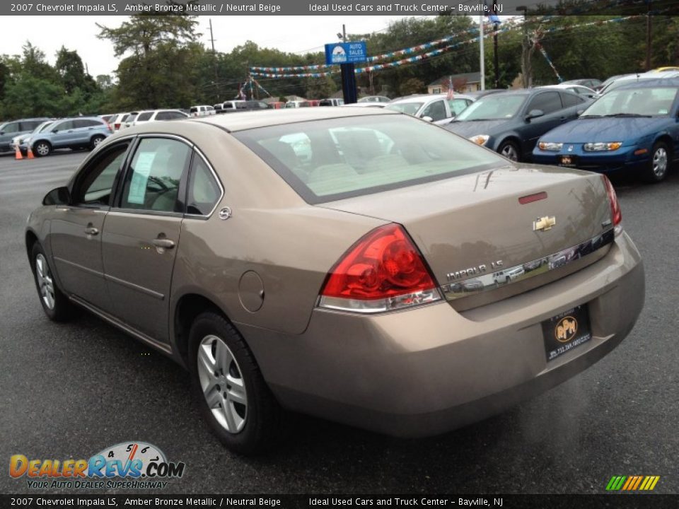 2007 Chevrolet Impala LS Amber Bronze Metallic / Neutral Beige Photo #16