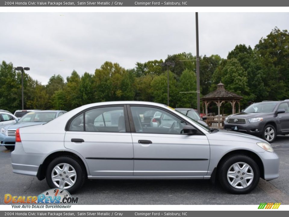 2004 Honda Civic Value Package Sedan Satin Silver Metallic / Gray Photo #2