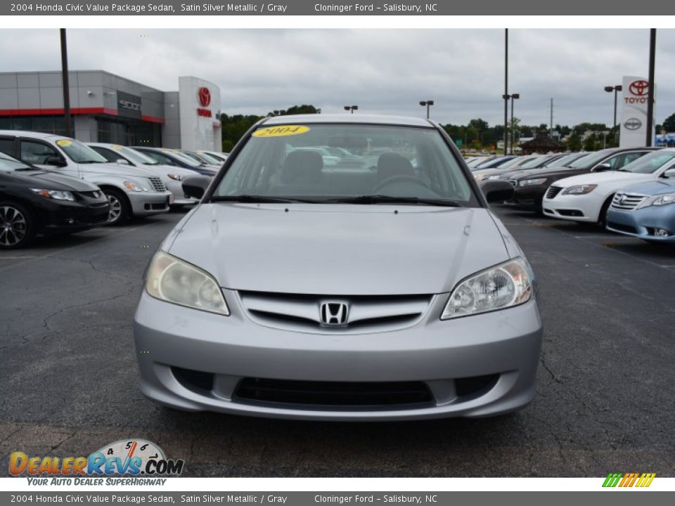 2004 Honda Civic Value Package Sedan Satin Silver Metallic / Gray Photo #7