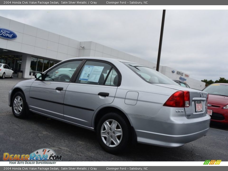 2004 Honda Civic Value Package Sedan Satin Silver Metallic / Gray Photo #21
