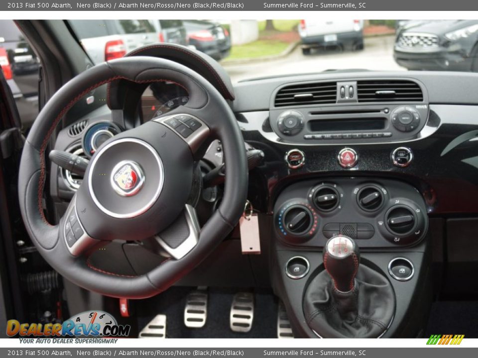 2013 Fiat 500 Abarth Nero (Black) / Abarth Nero/Rosso/Nero (Black/Red/Black) Photo #14