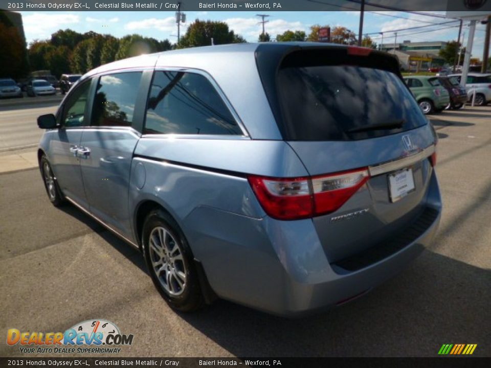2013 Honda Odyssey EX-L Celestial Blue Metallic / Gray Photo #3