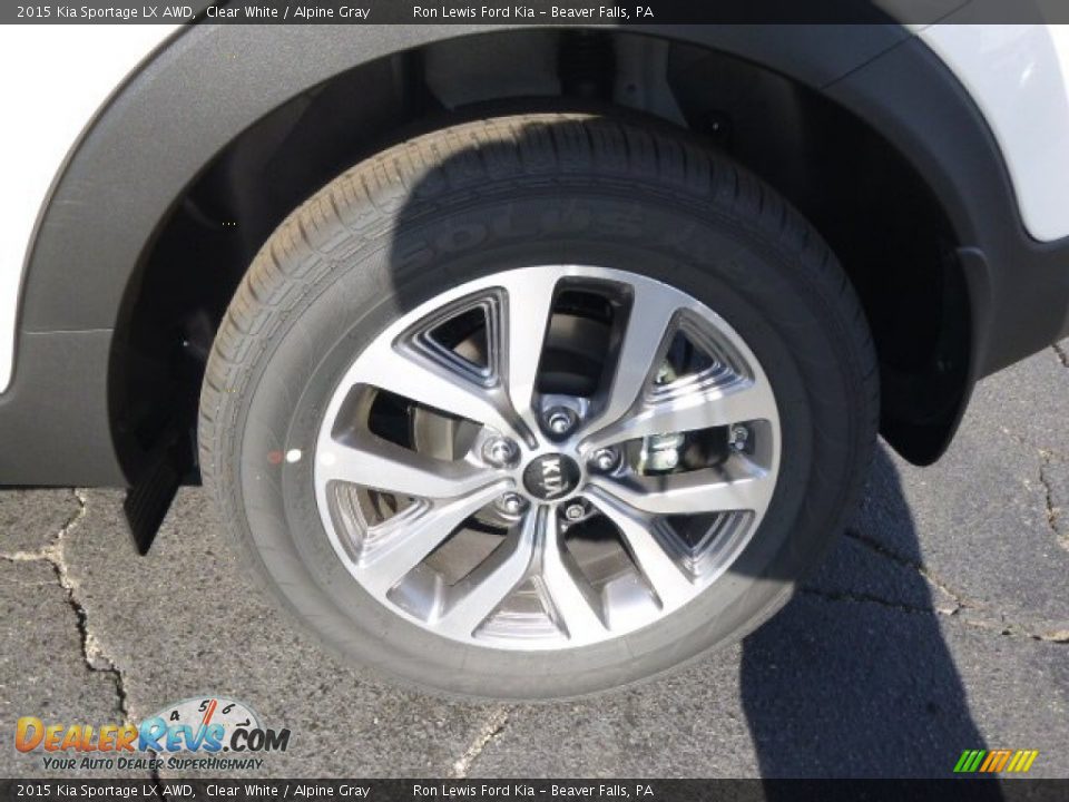 2015 Kia Sportage LX AWD Clear White / Alpine Gray Photo #9