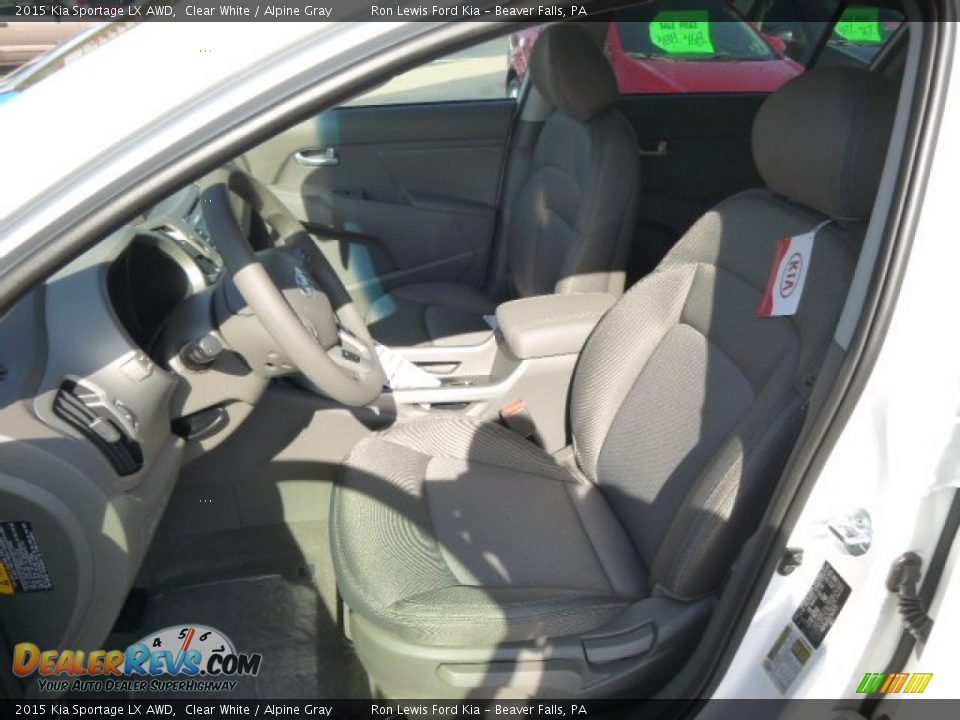 2015 Kia Sportage LX AWD Clear White / Alpine Gray Photo #10