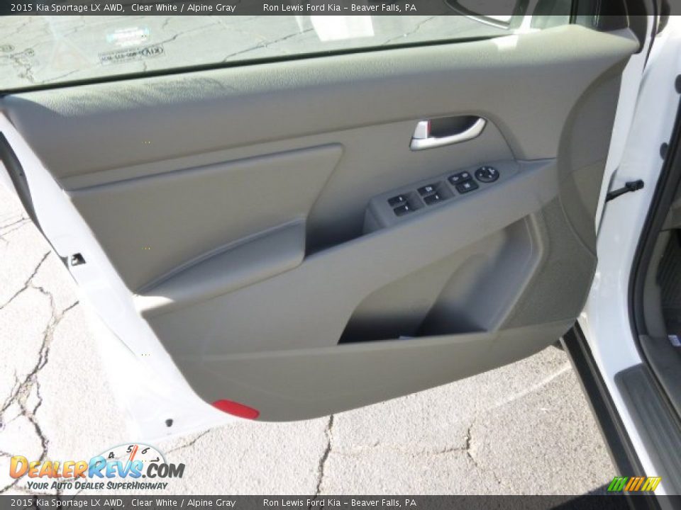 2015 Kia Sportage LX AWD Clear White / Alpine Gray Photo #11
