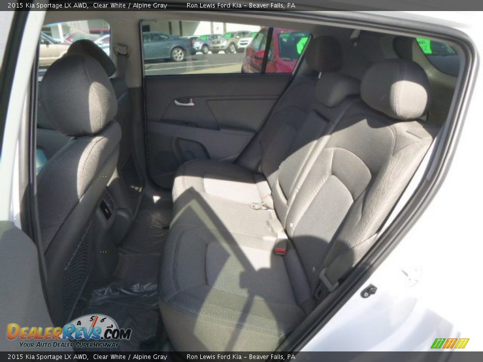 2015 Kia Sportage LX AWD Clear White / Alpine Gray Photo #12