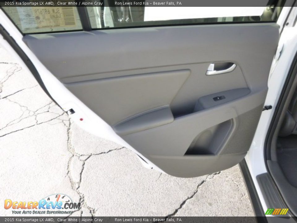2015 Kia Sportage LX AWD Clear White / Alpine Gray Photo #13