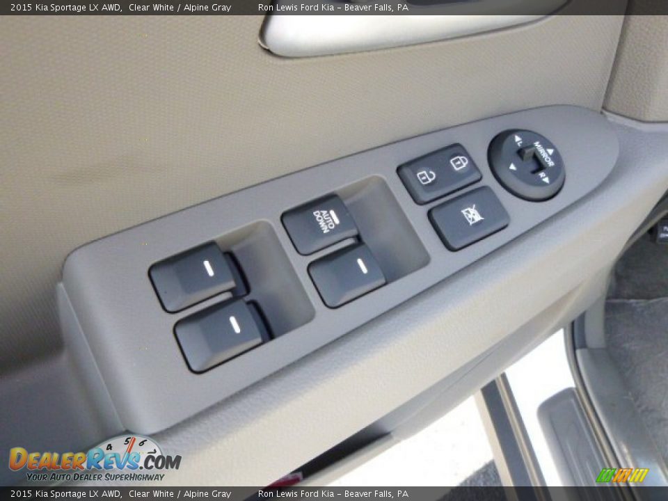 2015 Kia Sportage LX AWD Clear White / Alpine Gray Photo #15